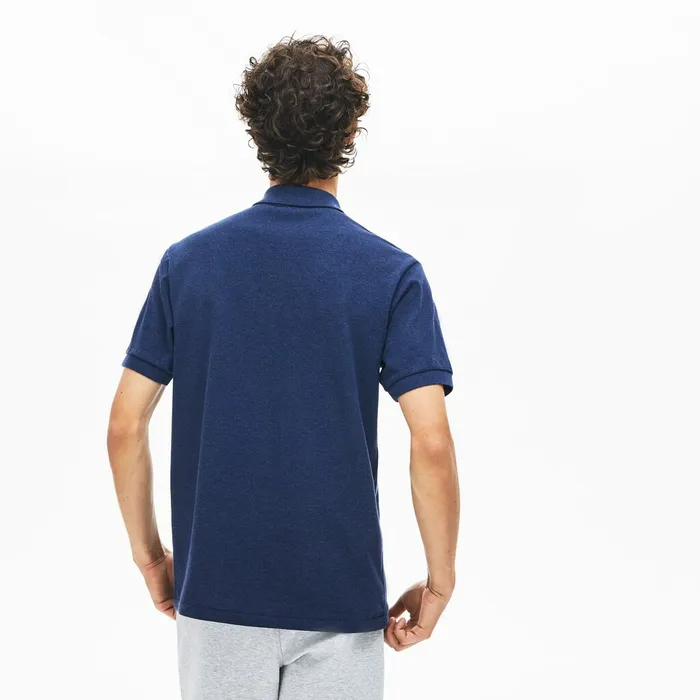 Polos Lacoste Mens Marl Knit L1212 Polo Blue Chine Online Store