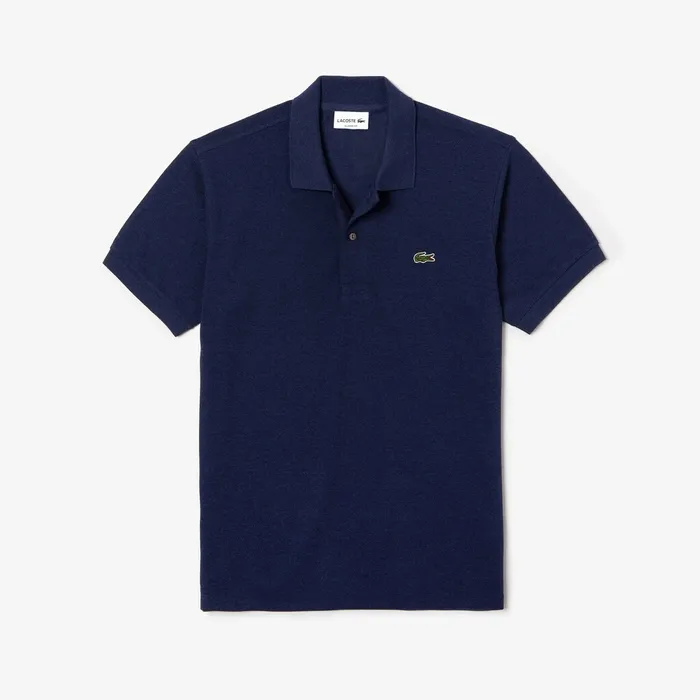 Polos Lacoste Mens Marl Knit L1212 Polo Blue Chine Online Store