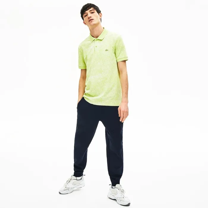 Polos Lacoste Mens Motion Premium Piqu Polo Shirt Flashy Yellow Shop