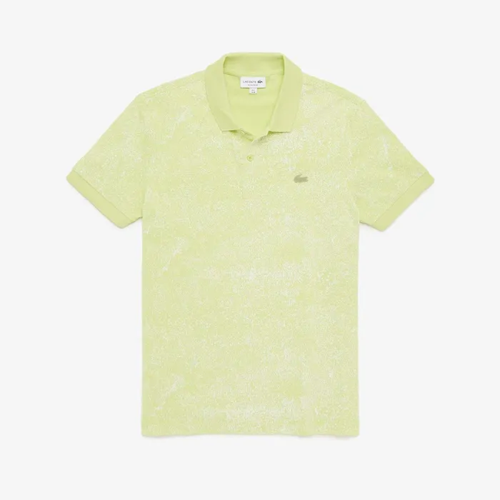 Polos Lacoste Mens Motion Premium Piqu Polo Shirt Flashy Yellow Shop