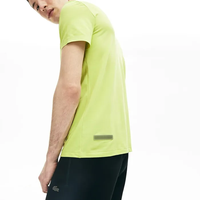 Polos Lacoste Mens Motion UltraLightweight Cotton Polo Flashy YellowGrey Gift 4 You