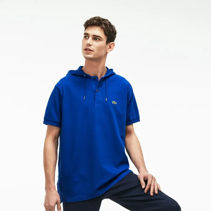 Polos Lacoste Mens Relaxed Fit Faded Petit Piqu Polo Blue Outlet Factory