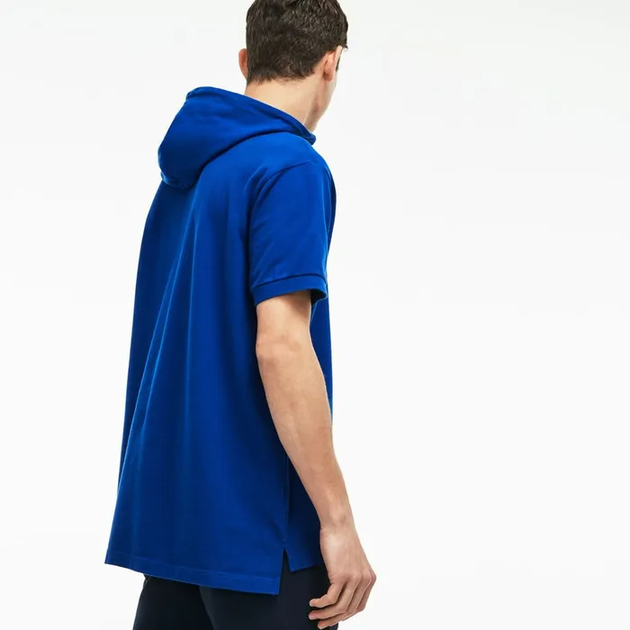 Polos Lacoste Mens Relaxed Fit Faded Petit Piqu Polo Blue Outlet Factory