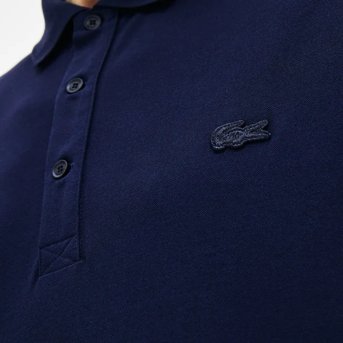 Polos Lacoste Mens Riviera L1212 Ultra Light Cotton Polo Navy Blue Gift 4 You