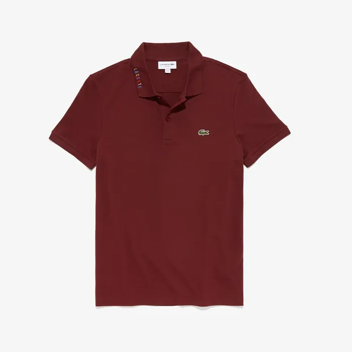 Polos Lacoste Mens Slim Fit Multicolored Signature Stretch Piqu Polo Bordeaux Shop Online Polos Lacoste Mens Slim Fit Multicolored Signature Stretch Piqu Polo Bordeaux Shop Online