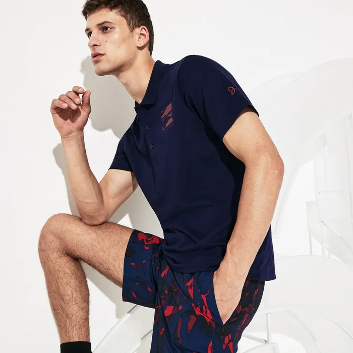 Polos Lacoste Mens SPORT Novak Djokovic Lightweight Cotton Polo Navy BlueBordeaux Gift for Friend Polos Lacoste Mens SPORT Novak Djokovic Lightweight Cotton Polo Navy BlueBordeaux Gift for Friend