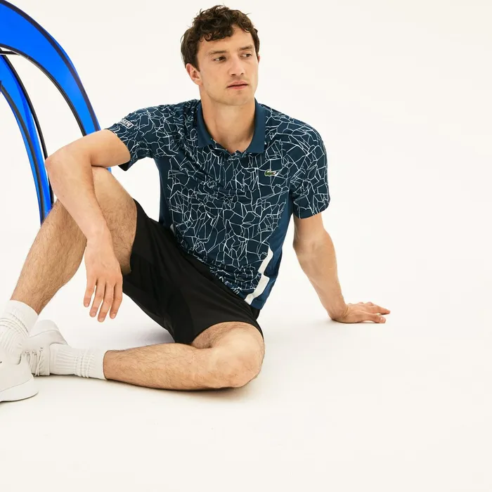Polos Lacoste Mens SPORT Novak Djokovic Print Technical Jersey Polo BlueWhite Online Outlet Store Polos Lacoste Mens SPORT Novak Djokovic Print Technical Jersey Polo BlueWhite Online Outlet Store