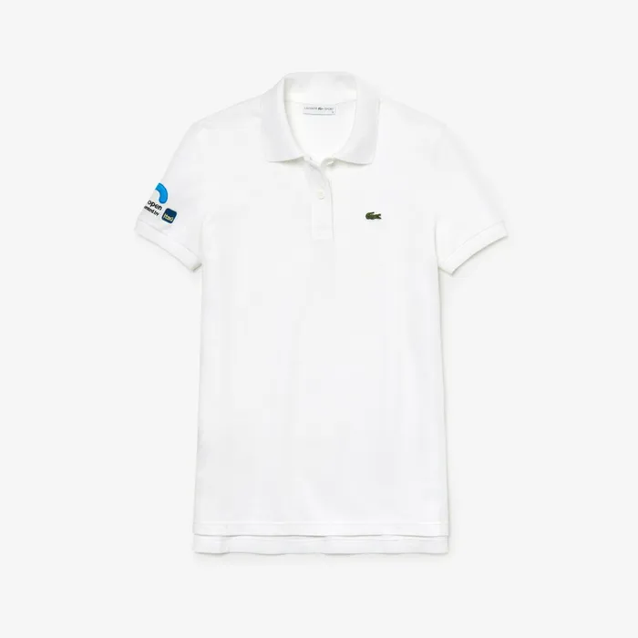 Polos Lacoste Womens SPORT Miami Open Edition Petit Piqu Polo White Gift 4 You