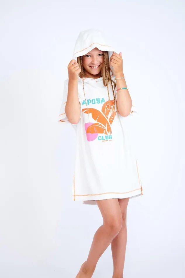 Poncho White 8211 M PONCHO WHITEBAY White Kids Banana Moon Girl and Boy