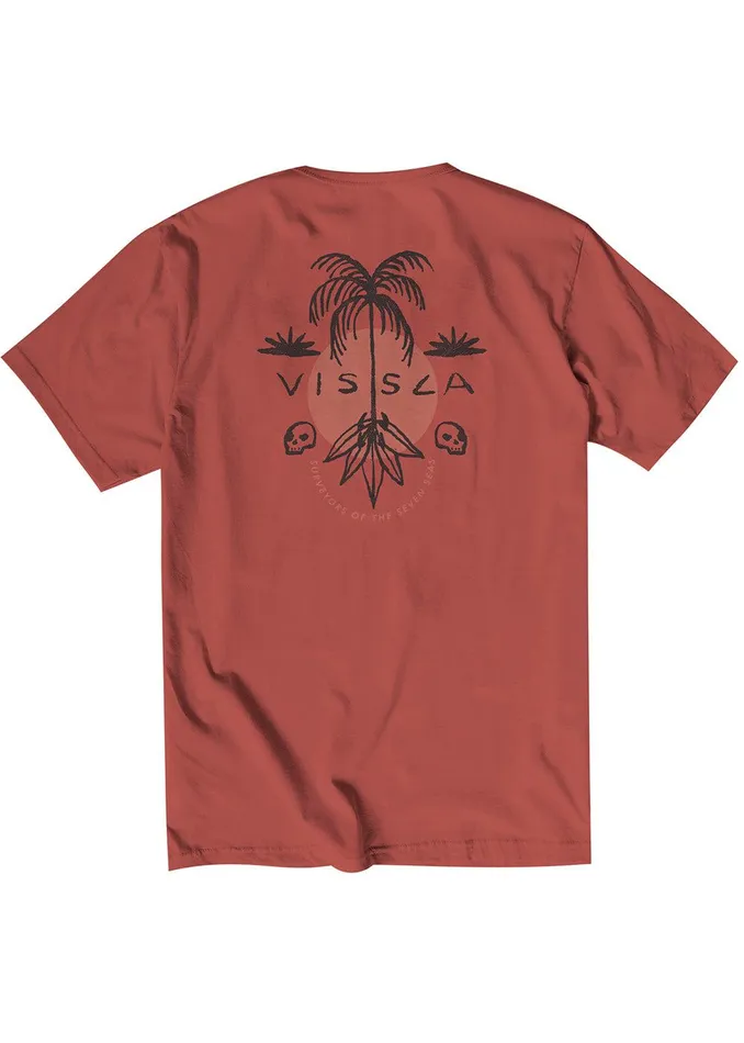 Premium Tees Men Vissla Above And Below Organic Tee Rusty Red