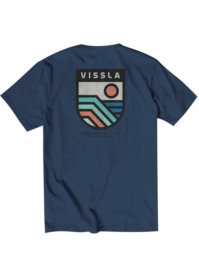 Premium Tees Men Vissla Elevation Organic Pkt Tee Dark Denim