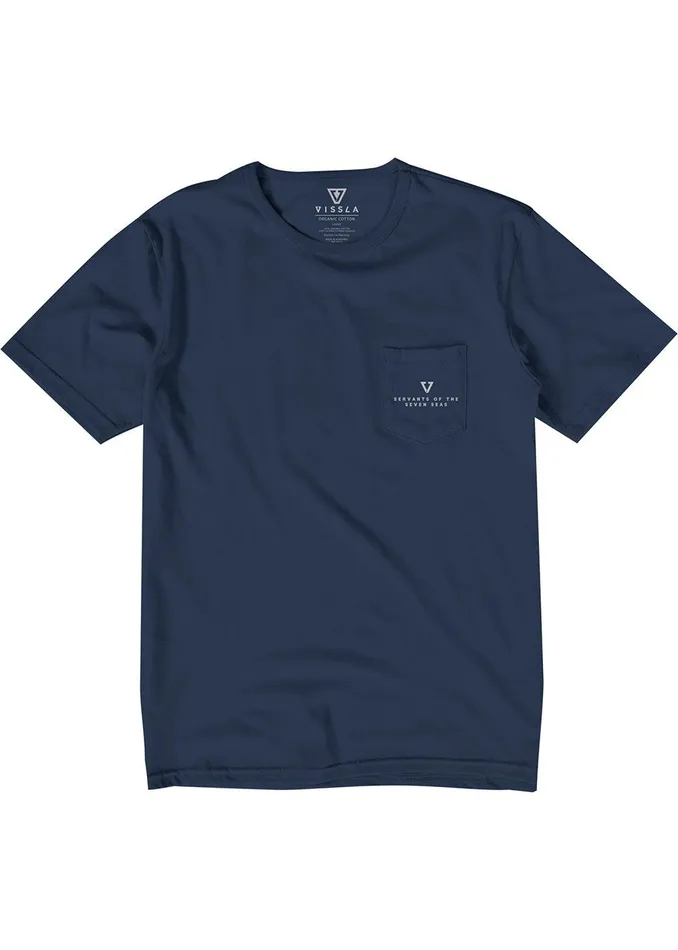 Premium Tees Men Vissla Elevation Organic Pkt Tee Dark Denim Premium Tees Men Vissla Elevation Organic Pkt Tee Dark Denim