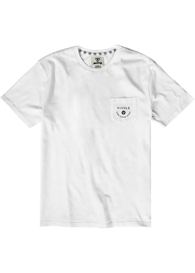 Premium Tees Men Vissla Hand Picked Ss Pkt Tee White