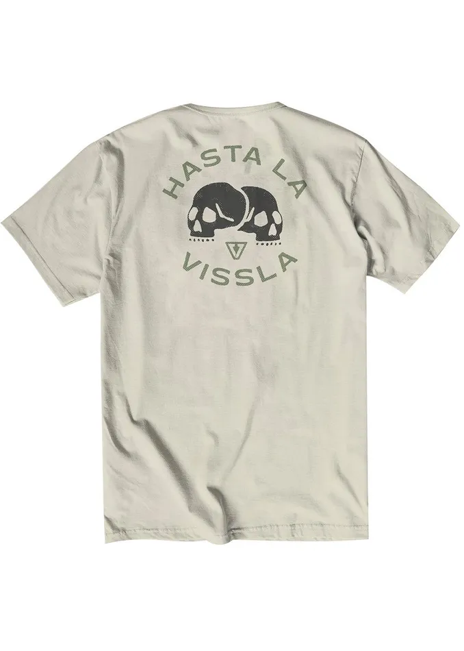 Premium Tees Men Vissla Hasta La Vissla Organic Pkt Tee Bone