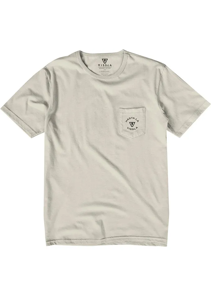 Premium Tees Men Vissla Hasta La Vissla Organic Pkt Tee Bone Premium Tees Men Vissla Hasta La Vissla Organic Pkt Tee Bone