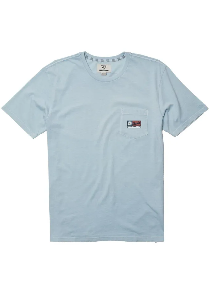 Premium Tees Men Vissla Hvac Ss Pkt Tee Ice Blue Premium Tees Men Vissla Hvac Ss Pkt Tee Ice Blue