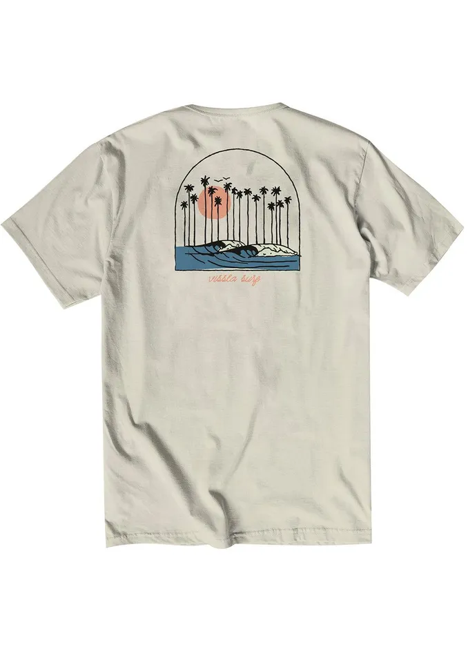 Premium Tees Men Vissla Out Front Organic Pkt Tee Bone