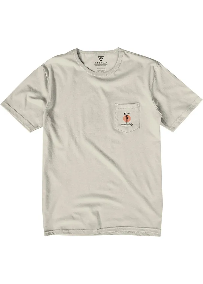 Premium Tees Men Vissla Out Front Organic Pkt Tee Bone Premium Tees Men Vissla Out Front Organic Pkt Tee Bone