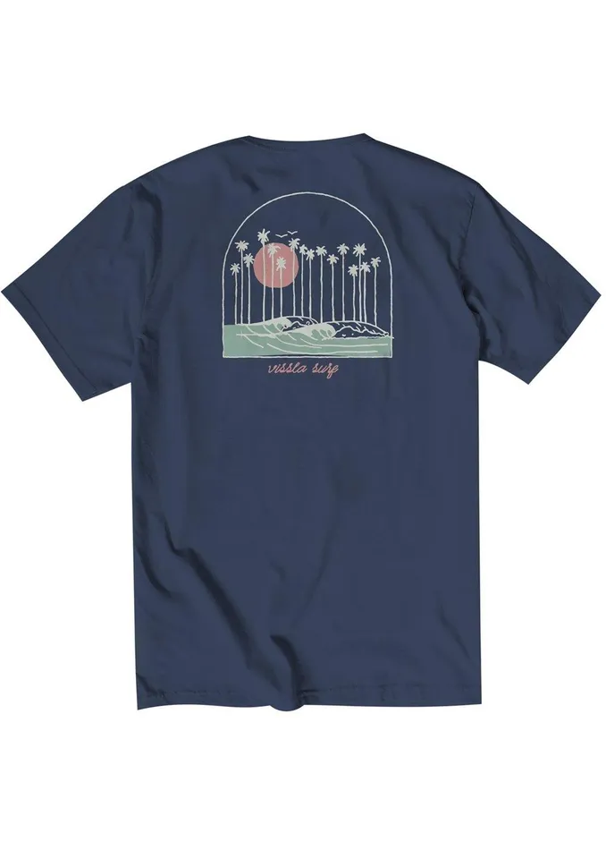 Premium Tees Men Vissla Out Front Organic Pkt Tee Dark Denim