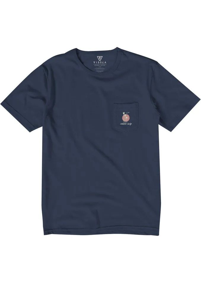 Premium Tees Men Vissla Out Front Organic Pkt Tee Dark Denim Premium Tees Men Vissla Out Front Organic Pkt Tee Dark Denim