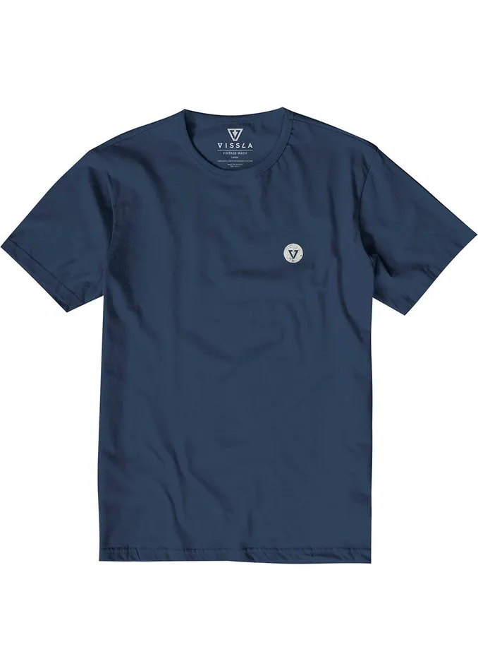Premium Tees Men Vissla Raditude Organic Tee Dark Denim Premium Tees Men Vissla Raditude Organic Tee Dark Denim