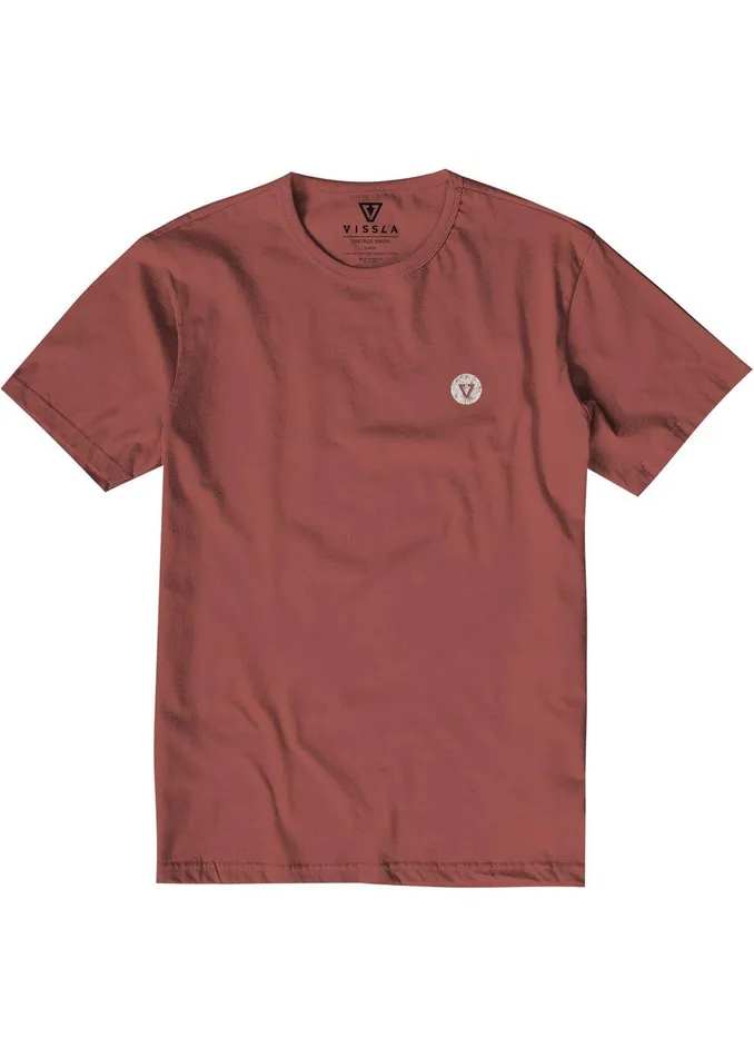 Premium Tees Men Vissla Raditude Organic Tee Rusty Red Premium Tees Men Vissla Raditude Organic Tee Rusty Red