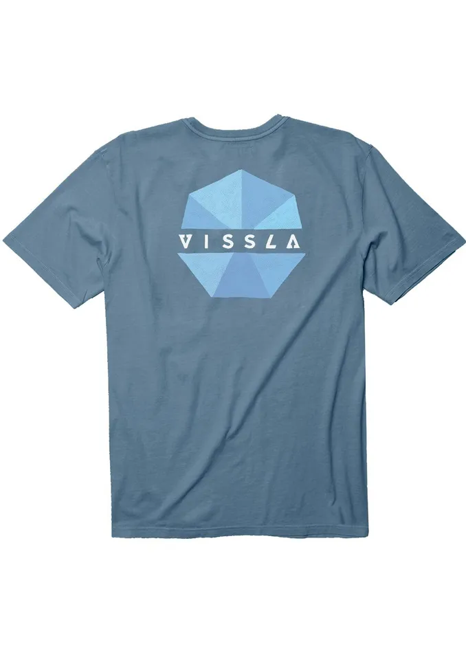 Premium Tees Men Vissla Spectrum Ii Ss Pkt Tee Faded Denim