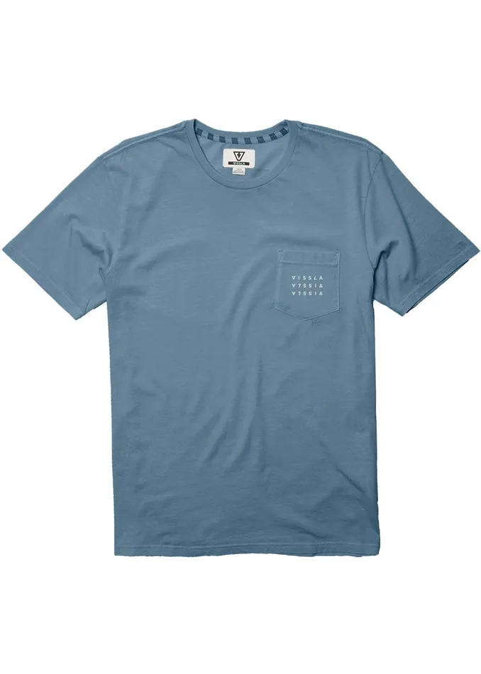 Premium Tees Men Vissla Spectrum Ii Ss Pkt Tee Faded Denim Premium Tees Men Vissla Spectrum Ii Ss Pkt Tee Faded Denim