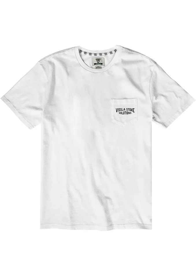 Premium Tees Men Vissla Stoke Solution Ss Pkt Tee White Premium Tees Men Vissla Stoke Solution Ss Pkt Tee White