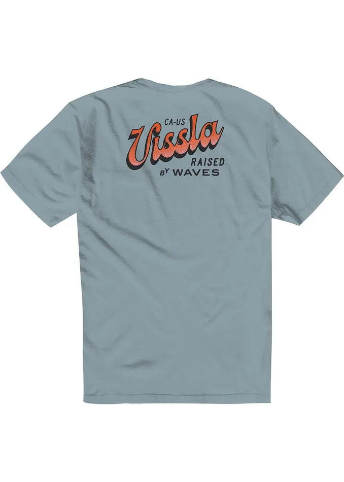 Premium Tees Men Vissla Sunset Shadow Premium Pkt Tee Chambray