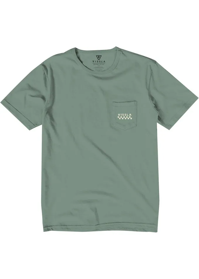 Premium Tees Men Vissla Wave Racers Organic Pkt Tee Jade Premium Tees Men Vissla Wave Racers Organic Pkt Tee Jade