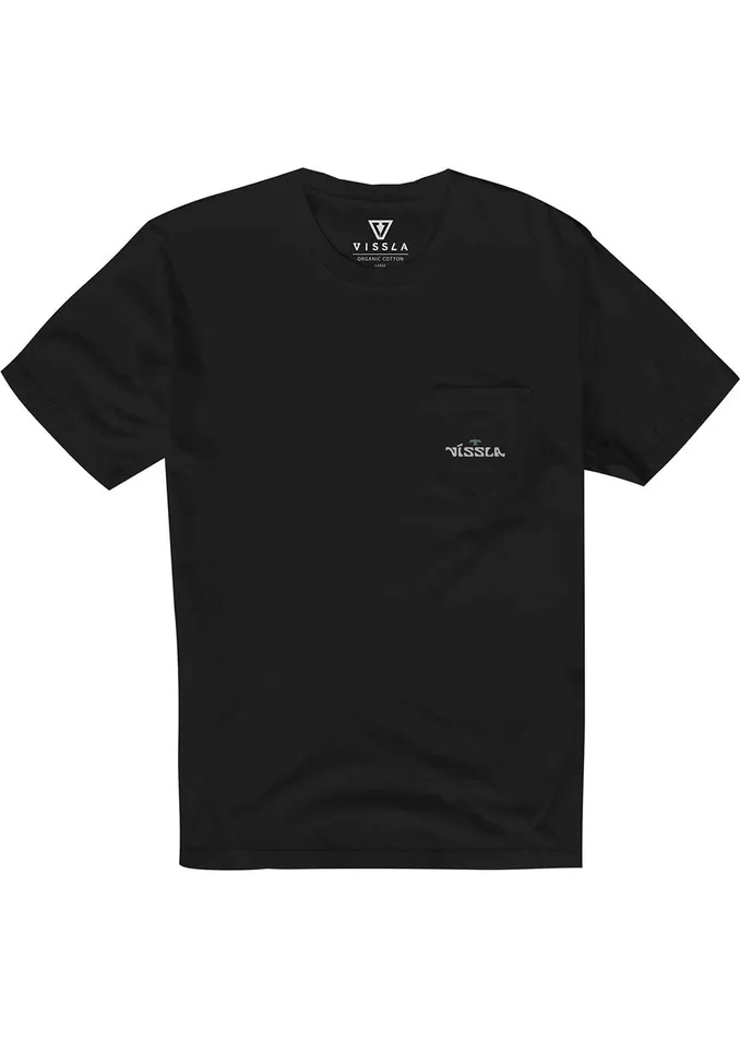 Premium Tees Men Vissla West Winds Premium Pkt Tee Black Premium Tees Men Vissla West Winds Premium Pkt Tee Black