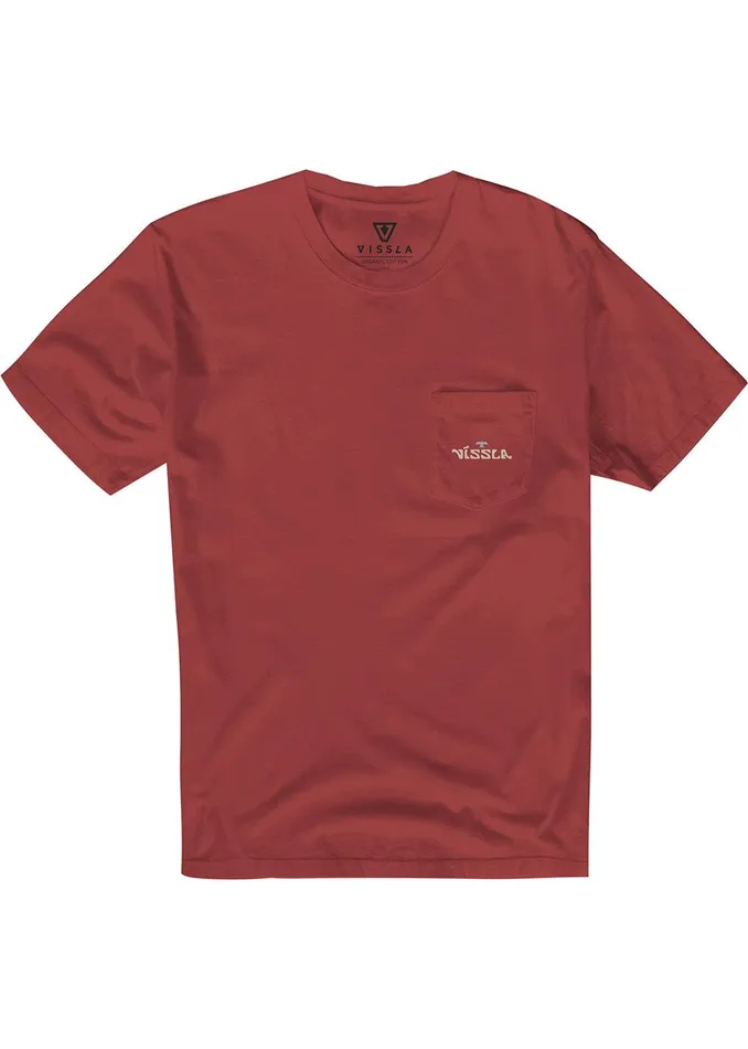 Premium Tees Men Vissla West Winds Premium Pkt Tee Brick Premium Tees Men Vissla West Winds Premium Pkt Tee Brick