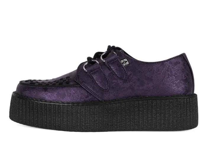 Purple Metallic Blossom Viva Mondo Creeper Women TUK Shoes Vegan Purple Metallic Blossom Viva Mondo Creeper Women TUK Shoes Vegan
