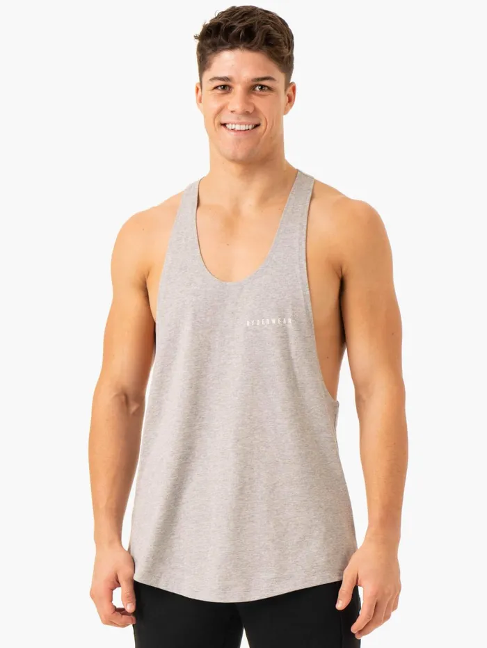 Pursuit Stringer TBack 8211 Light Grey Marl Men Ryderwear Stringers and Singlets