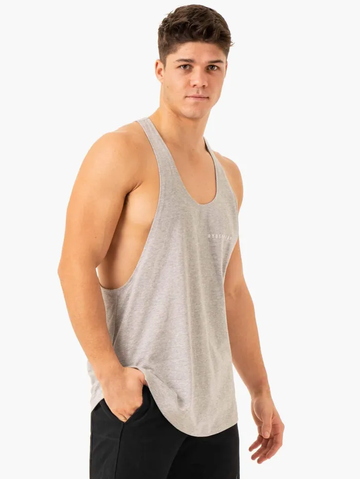 Pursuit Stringer TBack 8211 Light Grey Marl Men Ryderwear Stringers and Singlets