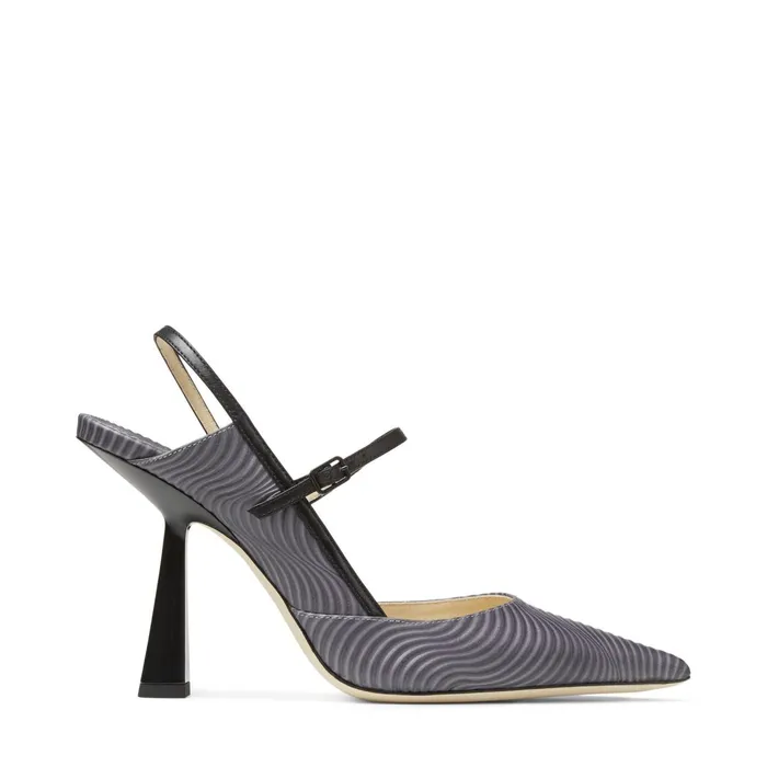 Ray 100 Dusk And Black Wave Leather Sling Back Heels Duskblack Women JIMMY CHOO Pumps Ray 100 Dusk And Black Wave Leather Sling Back Heels Duskblack Women JIMMY CHOO Pumps
