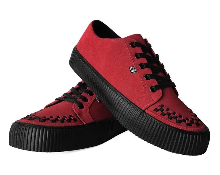 Red Suede LaceUp Creeper Sneaker Men TUK Shoes Sneakers Red Suede LaceUp Creeper Sneaker Men TUK Shoes Sneakers
