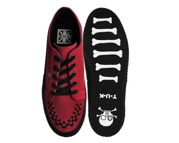 Red Suede LaceUp Creeper Sneaker Men TUK Shoes Sneakers Red Suede LaceUp Creeper Sneaker Men TUK Shoes Sneakers