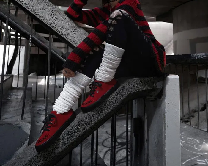 Red Suede LaceUp Creeper Sneaker Men TUK Shoes Sneakers Red Suede LaceUp Creeper Sneaker Men TUK Shoes Sneakers