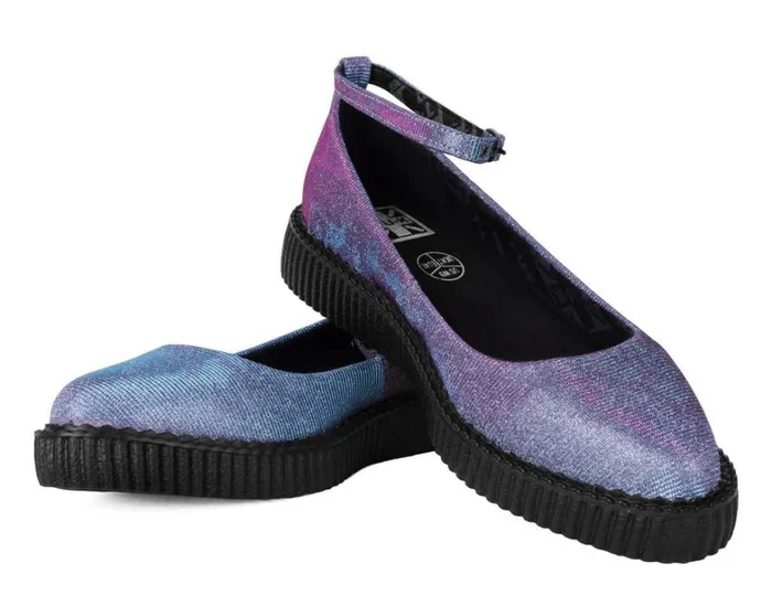 Reflective Leopard Shimmer Ballet Creeper Women TUK Shoes Mary Janes Reflective Leopard Shimmer Ballet Creeper Women TUK Shoes Mary Janes