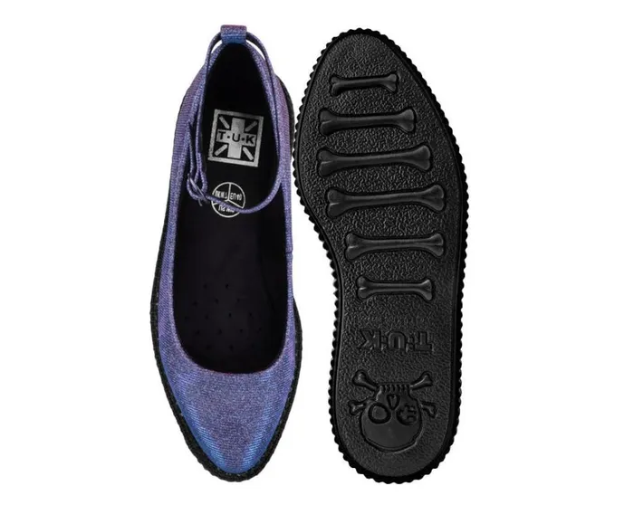 Reflective Leopard Shimmer Ballet Creeper Women TUK Shoes Mary Janes Reflective Leopard Shimmer Ballet Creeper Women TUK Shoes Mary Janes