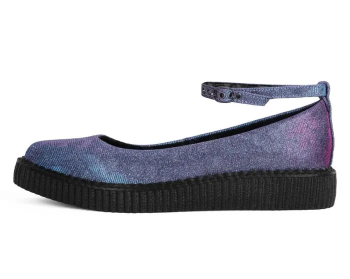Reflective Leopard Shimmer Ballet Creeper Women TUK Shoes Mary Janes Reflective Leopard Shimmer Ballet Creeper Women TUK Shoes Mary Janes