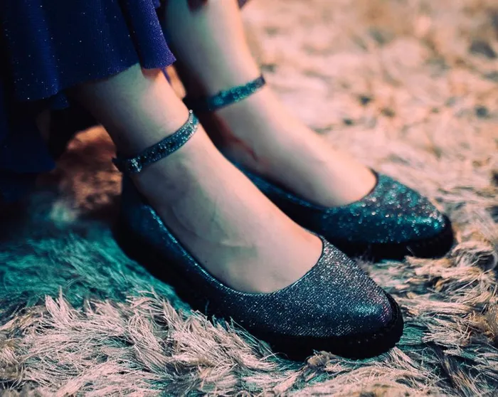 Reflective Leopard Shimmer Ballet Creeper Women TUK Shoes Mary Janes Reflective Leopard Shimmer Ballet Creeper Women TUK Shoes Mary Janes