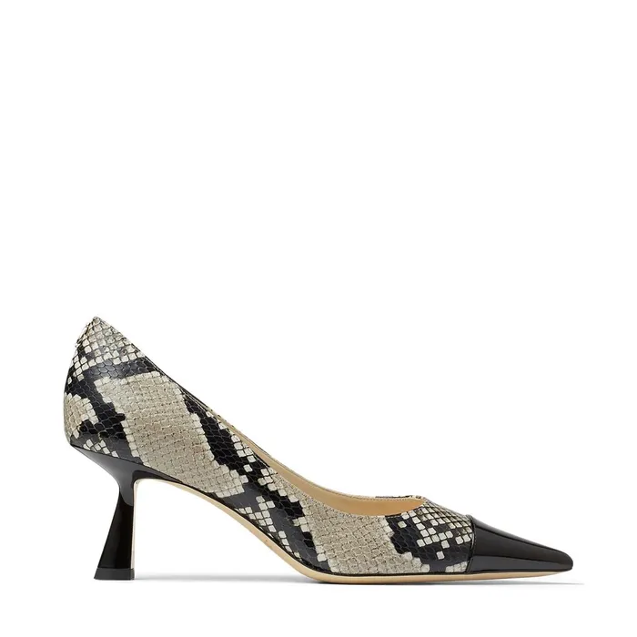 Rene 65 Natural SnakeskinPrint Leather Pumps With Jc Emblem Naturalblack Women JIMMY CHOO Pumps Rene 65 Natural SnakeskinPrint Leather Pumps With Jc Emblem Naturalblack Women JIMMY CHOO Pumps