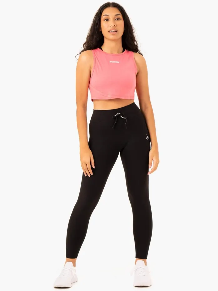 Replay Cross Over Tank 8211 Coral Women Ryderwear Tops