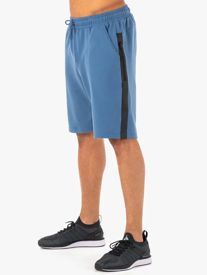 Restore Fleece Track Short 8211 Blue Men Ryderwear Gym Shorts