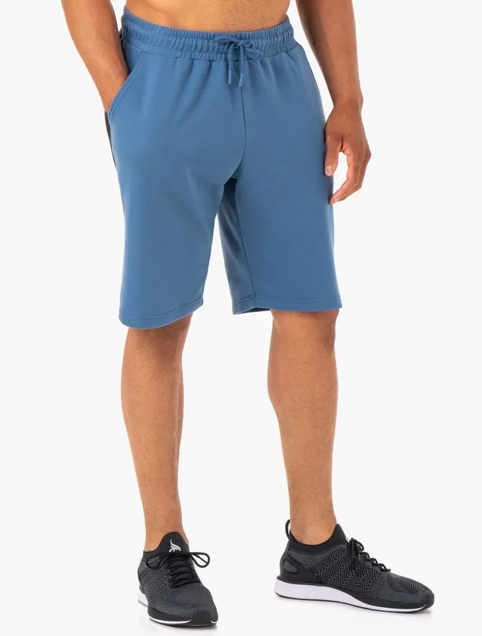 Restore Fleece Track Short 8211 Blue Men Ryderwear Gym Shorts