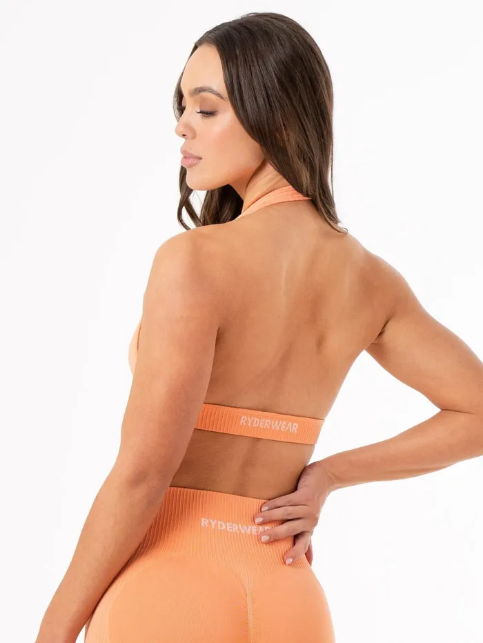 Rib Seamless Halter Sports Bra 8211 Mango Women Ryderwear Sports Bras