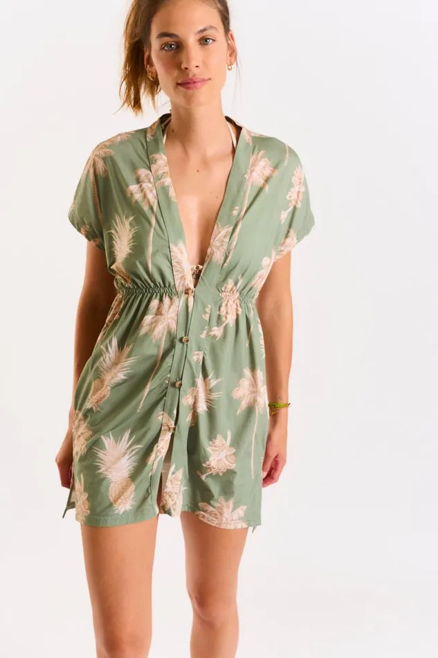 ROBE BEACHWEAR Khaki 8211 ABELINE BAYVOIL Khaki Women Banana Moon Dresses